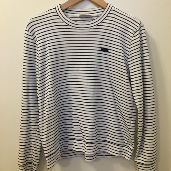 Lacoste Blue and White Stripe Shirt - Picture 1 of 2